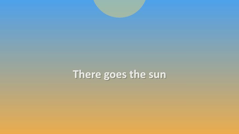 There goes the sun (CSS Animation)