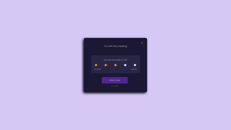 Basic Rating Modal | HTML CSS Practise