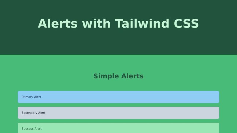 Alert Boxes with Tailwind CSS