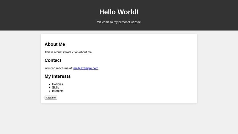 Basic HTML/CSS/JS