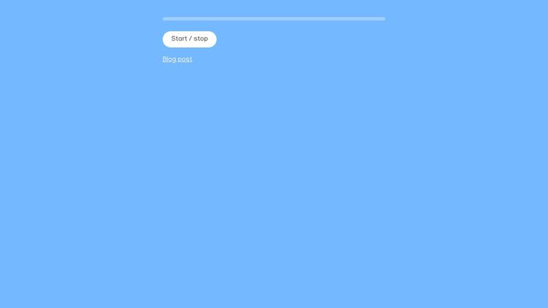 Timer using CSS animations - minimal example