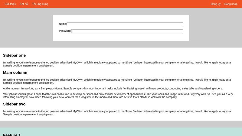 Template practice flex box CSS