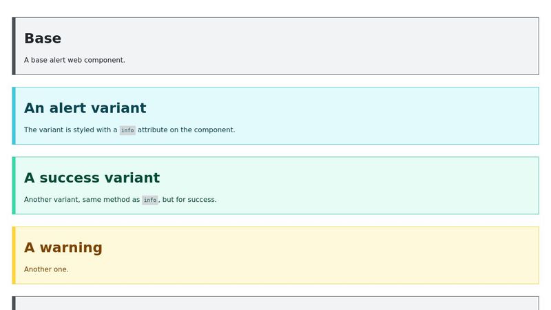 Alert Web Component Example