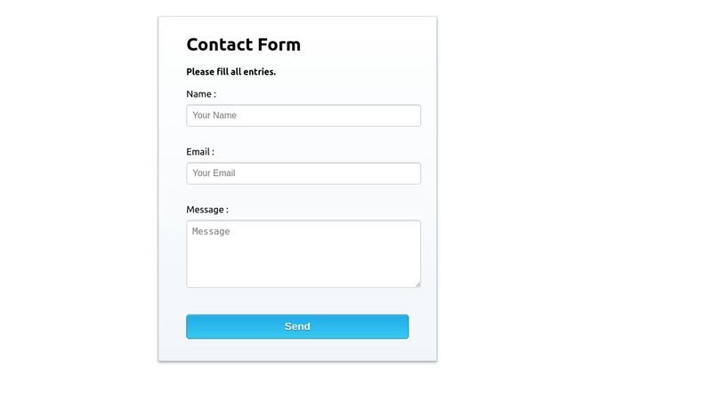 Contact Form Styling with HTML/CSS3