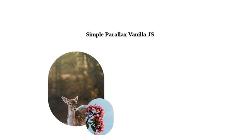 Simple Parallax Vanilla JS