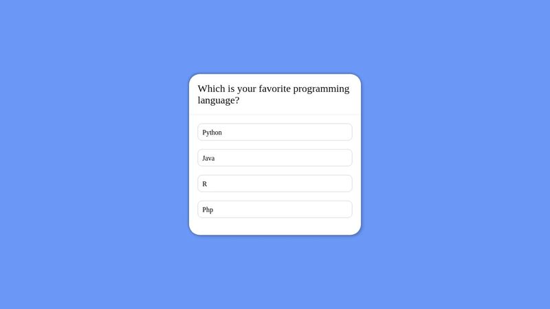 Poll using html css & javascript