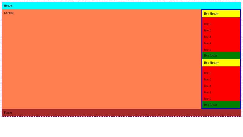 CSS Page Layout With Scrolls