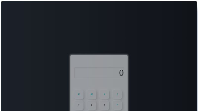 Neumorphism calculator design - DailyUI#004