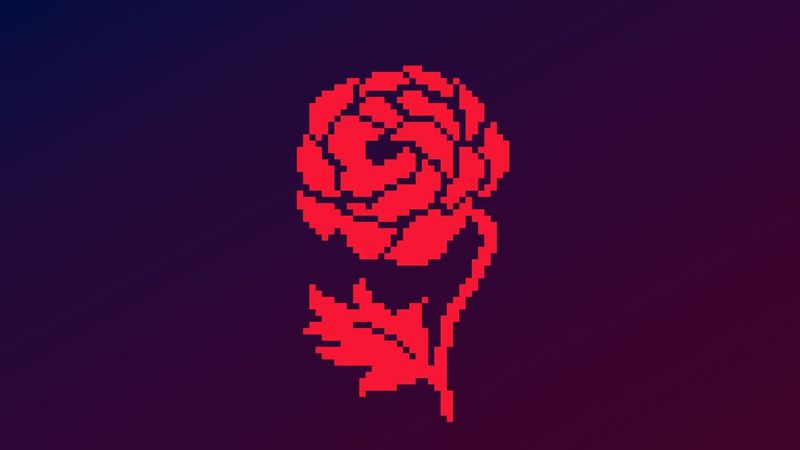 CSS Pixel Rose