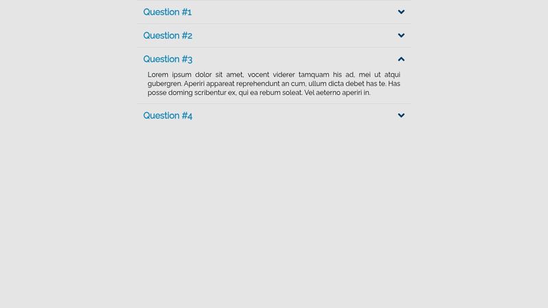 FAQ - CSS and HTML Accordion Element
