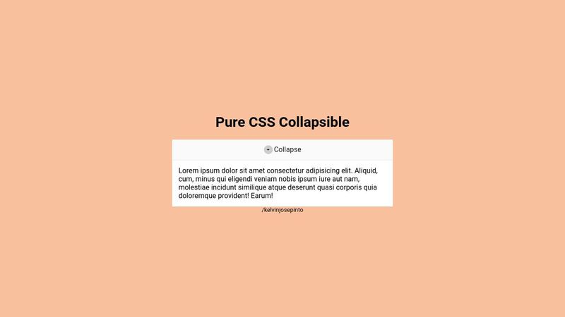 Pure CSS Collapsible