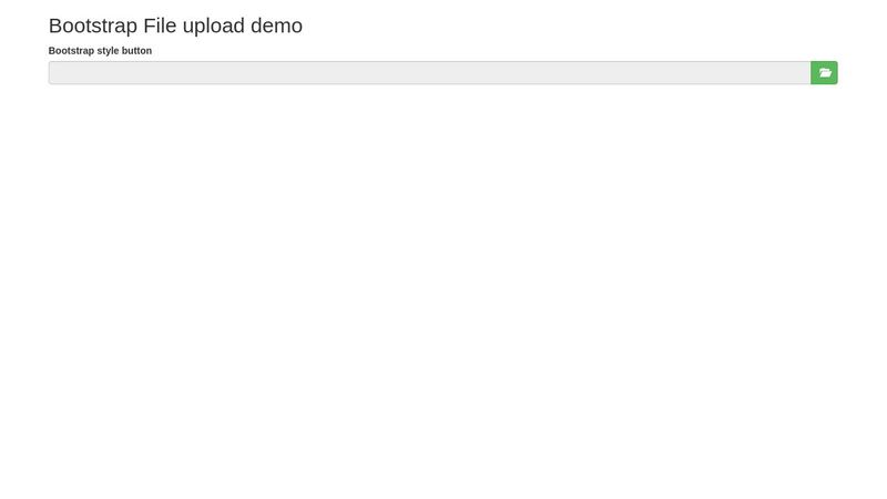 Bootstrap File upload demo