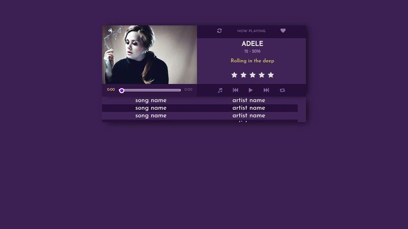 Music Player - css