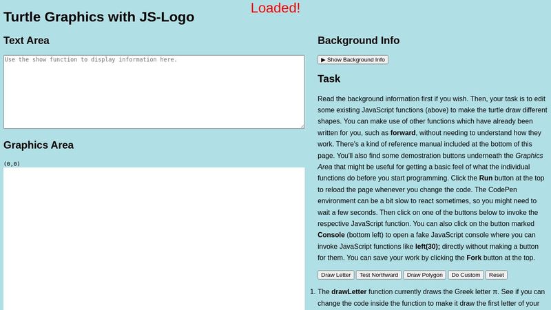 Turtle Graphics with JavaScript Logo!