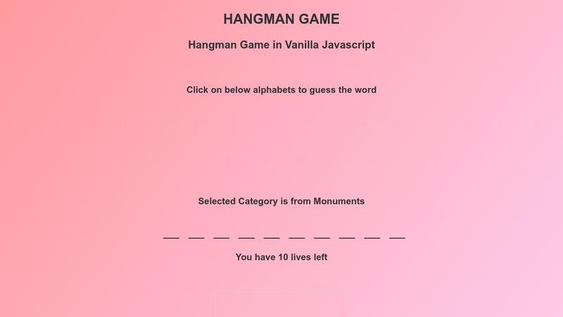 JavaScript Hangman game