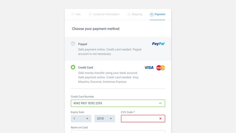 UI - Checkout Payment