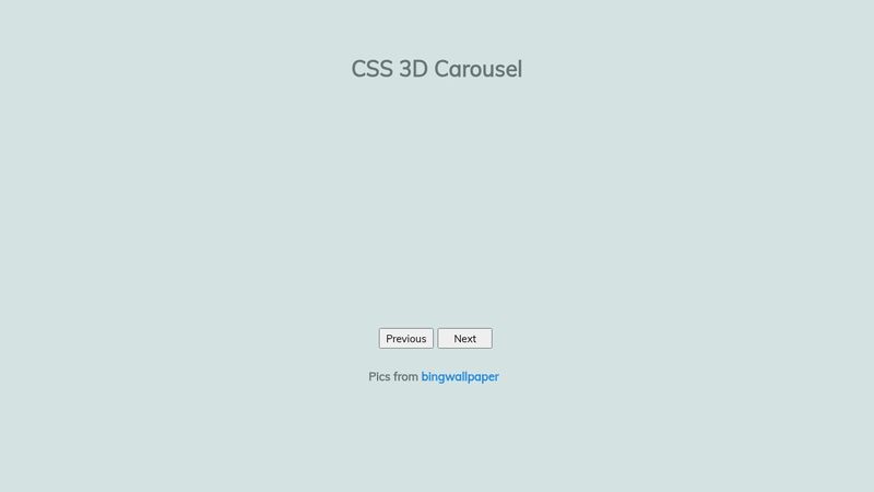 CSS 3D Carousel