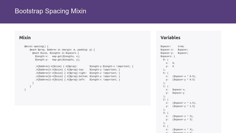 Bootstrap Spacing Mixin   RmmRpv 800 