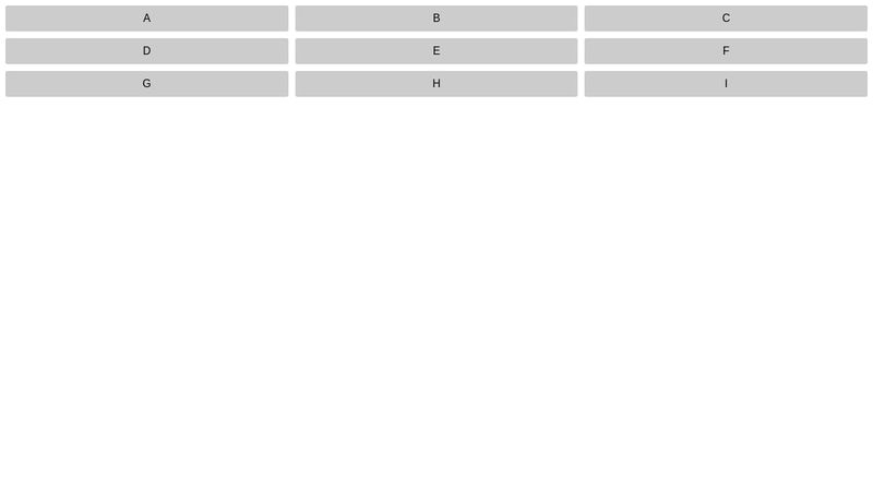 CSS Grid 3 Columns, 3 Rows
