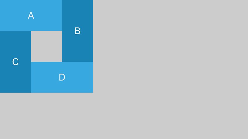 Css Grid - rectangle hole