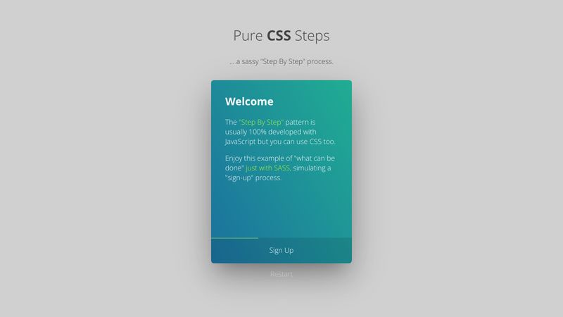 Pure CSS Steps