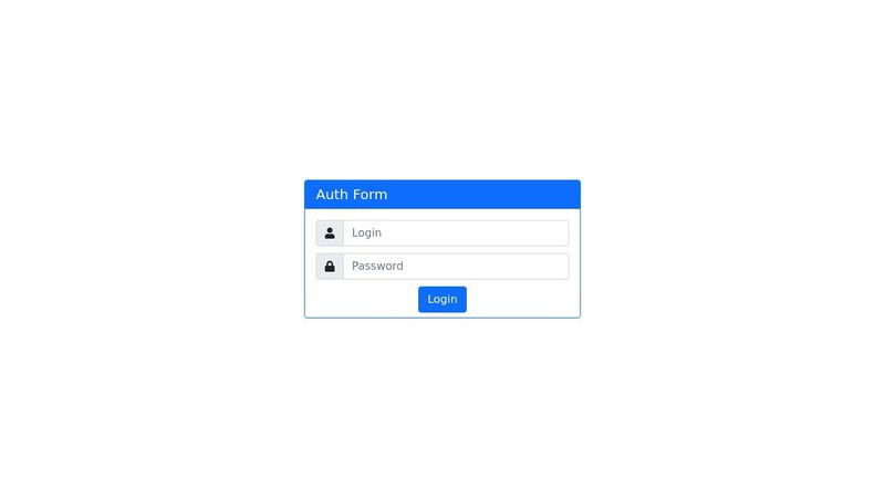 Auth Form Bootstrap
