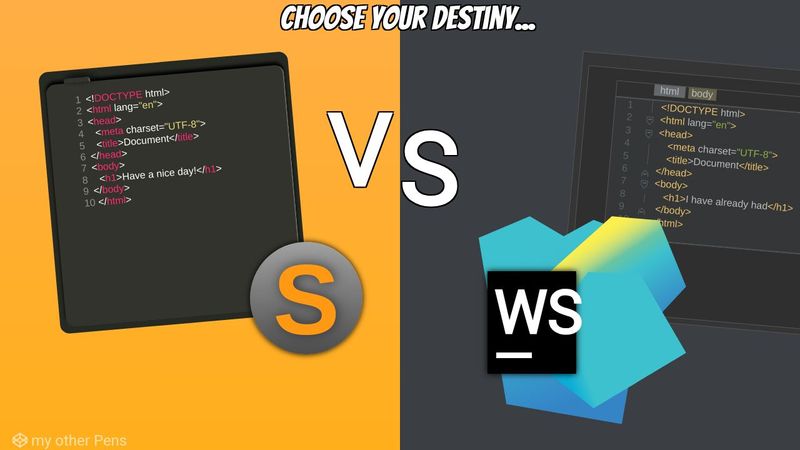 SublimeText VS WebStorm
