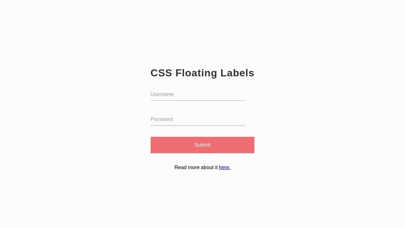 CSS3 floating label