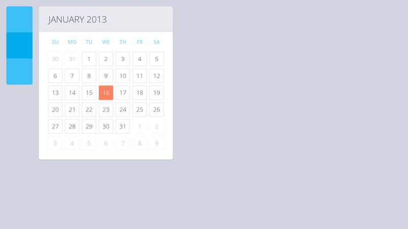 Pure CSS Calender