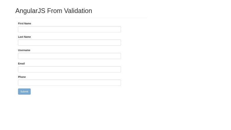 AngularJS Form