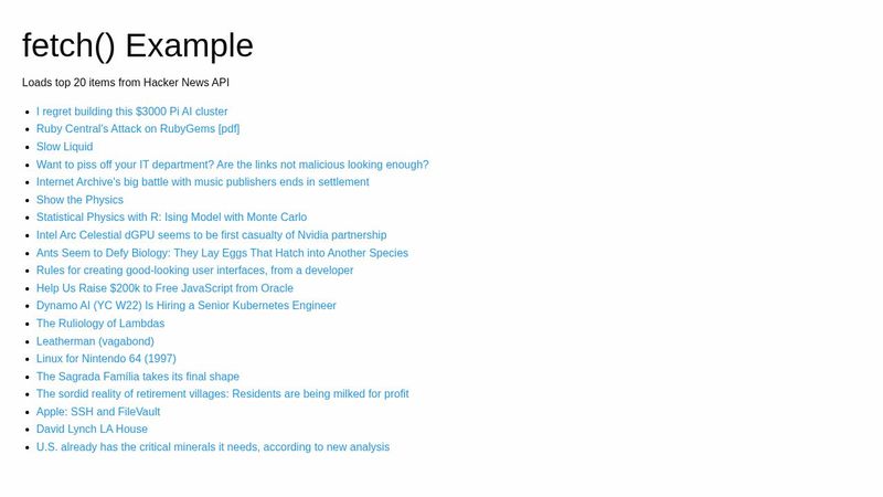 fetch() example