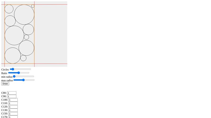 Circles packing in rectangle