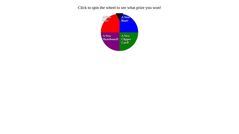 Pure CSS spinning wheel