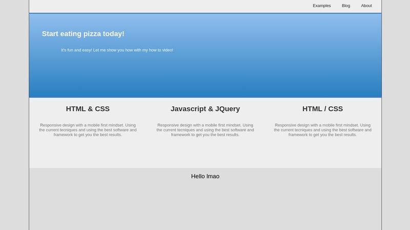 Page Template, just HTML & CSS