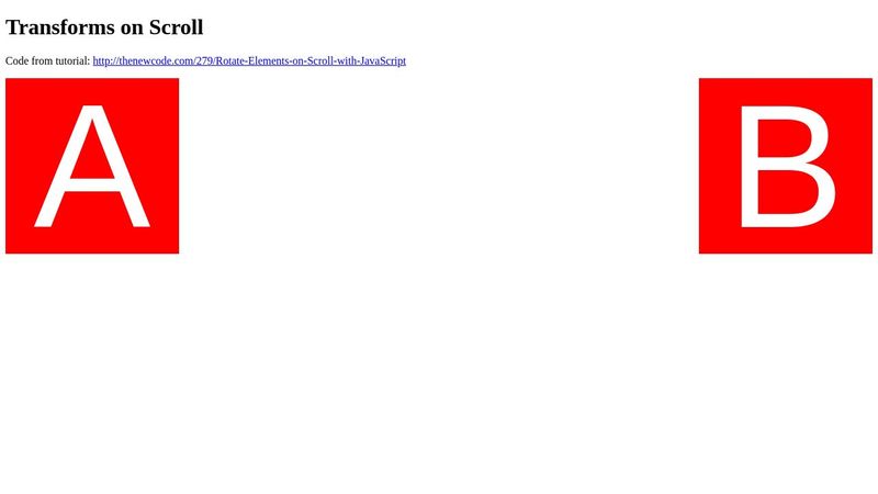 CSS Transform on scroll