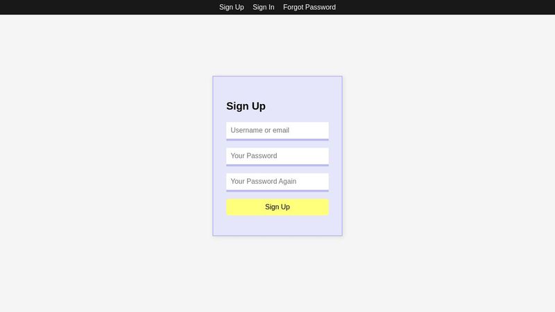 CodePen - Sign Up Form