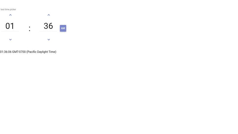 angular material simple time picker