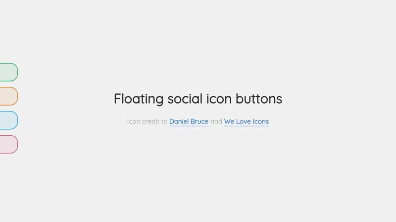 Floating social icon buttons | CSS Only