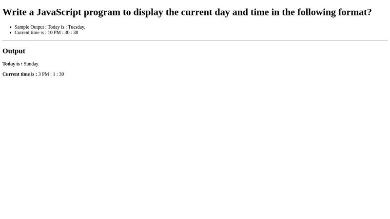 Basic JavaScript Exercise 1