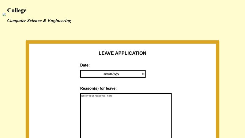 Leave Form