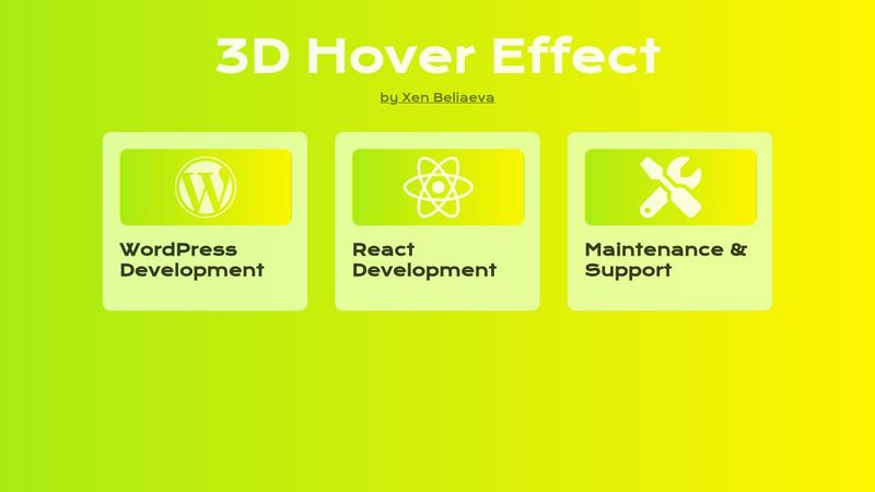 Interactive 3D Hover Card Effects (JS and CSS)