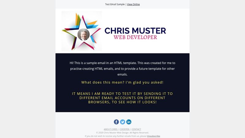 HTML Email Template code