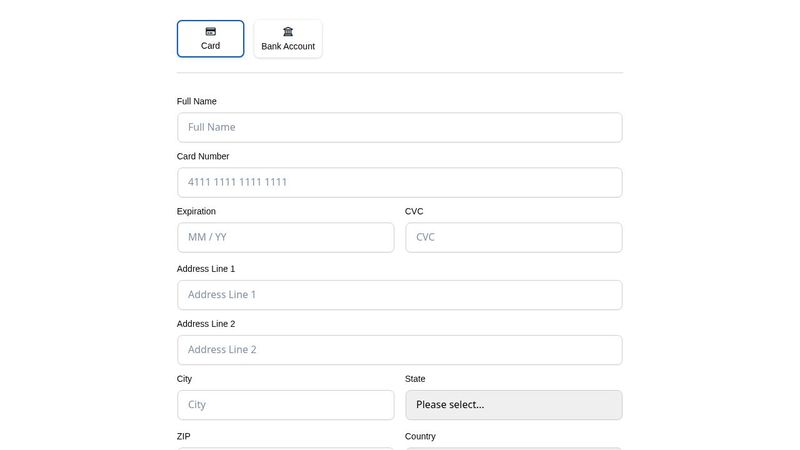 CodePen - finix.js - Token Form - HTML Example