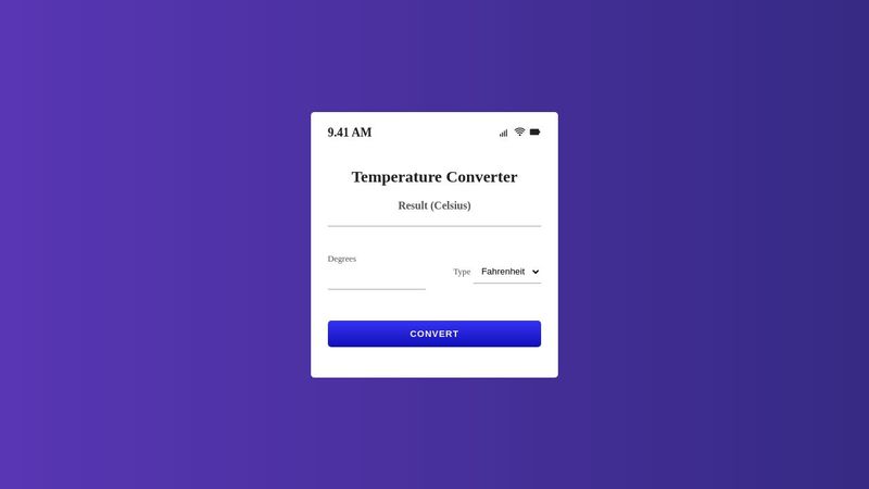Temperature Converter Website