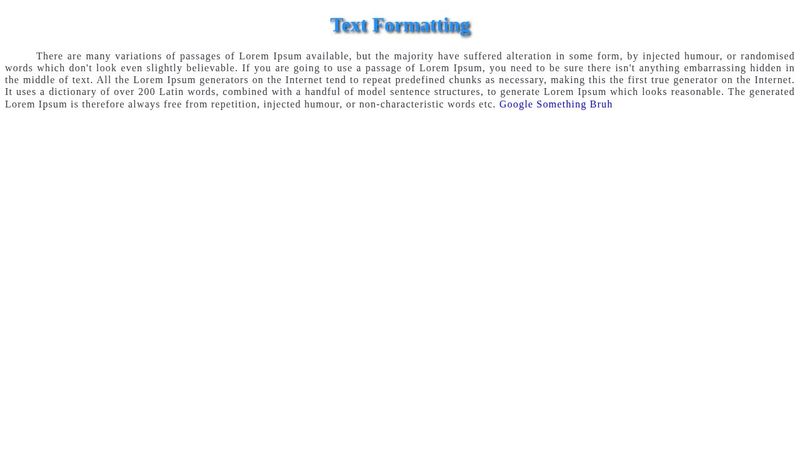 CSS Text Formatting