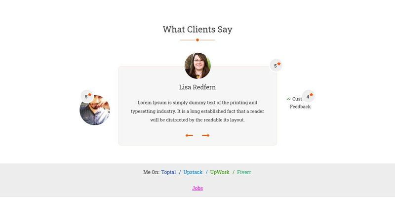 CodePen Home Responsive Testimonial Carousel using OwlCarousel with ...