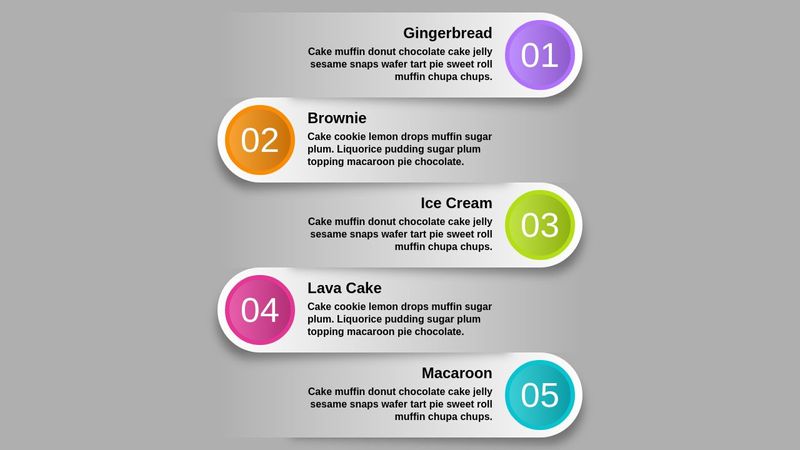 List items infographic css code