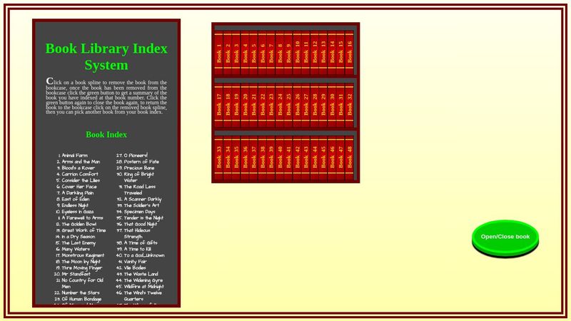 Book Library Index System