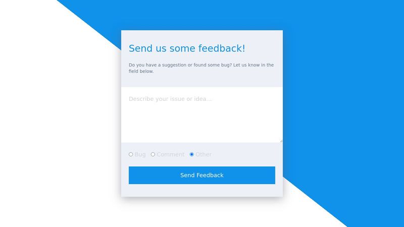 CodePen - Feedback Form