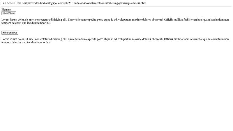 hide-or-show-elements-in-html-using-javascript-and-css